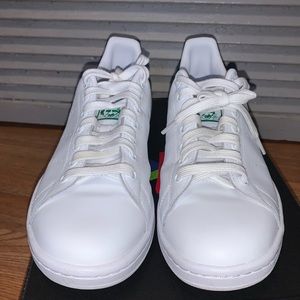 White/ green Stan Smiths Adidas